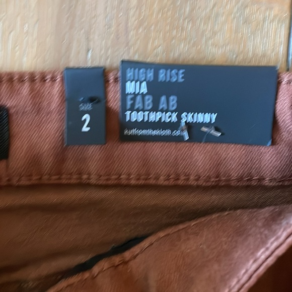 NWT KUT From the Klorh Mia HR Toothpick Skinny Jean- Clay- Size 2 - Picture 4 of 9